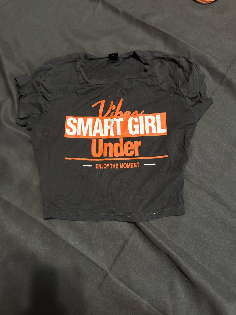 Smart Girl Black & Orange Graphic Tee